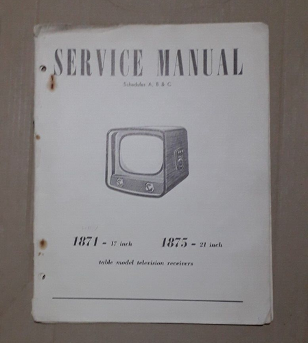 His Master's Voice 1871 1875 Television Original Service Manuals - Picture 2 of 9