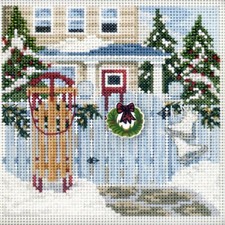 Holiday Memories Cross Stitch Kit Mill Hill 2013 Buttons  Beads Winter