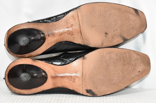 CYDWOQ Vintage Hand Sculped in USA Leather Low Heel Pumps Kitten Heels Sz 42 12 - Picture 3 of 6