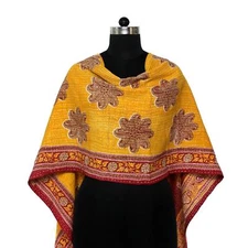 Cotton Kantha Scarf Head Wrap Stole Dupatta Hand Quilted Beauty Headband Ac