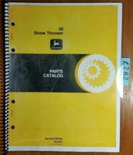 John Deere 36 Snow Thrower Parts Catalog Manual PC-877 5/78