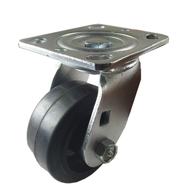 4'' x 2'' Heavy Duty ''Rubber on Cast Iron'' Caster - Swivel