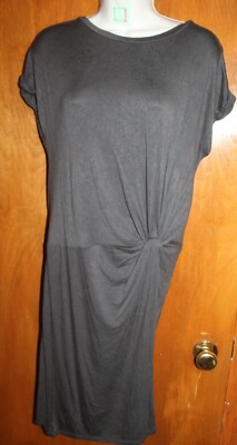MUSTARD SEED Ladies' Small JERSEY KNIT DRESS (gray w/ short sleeves) EUC |  eBay