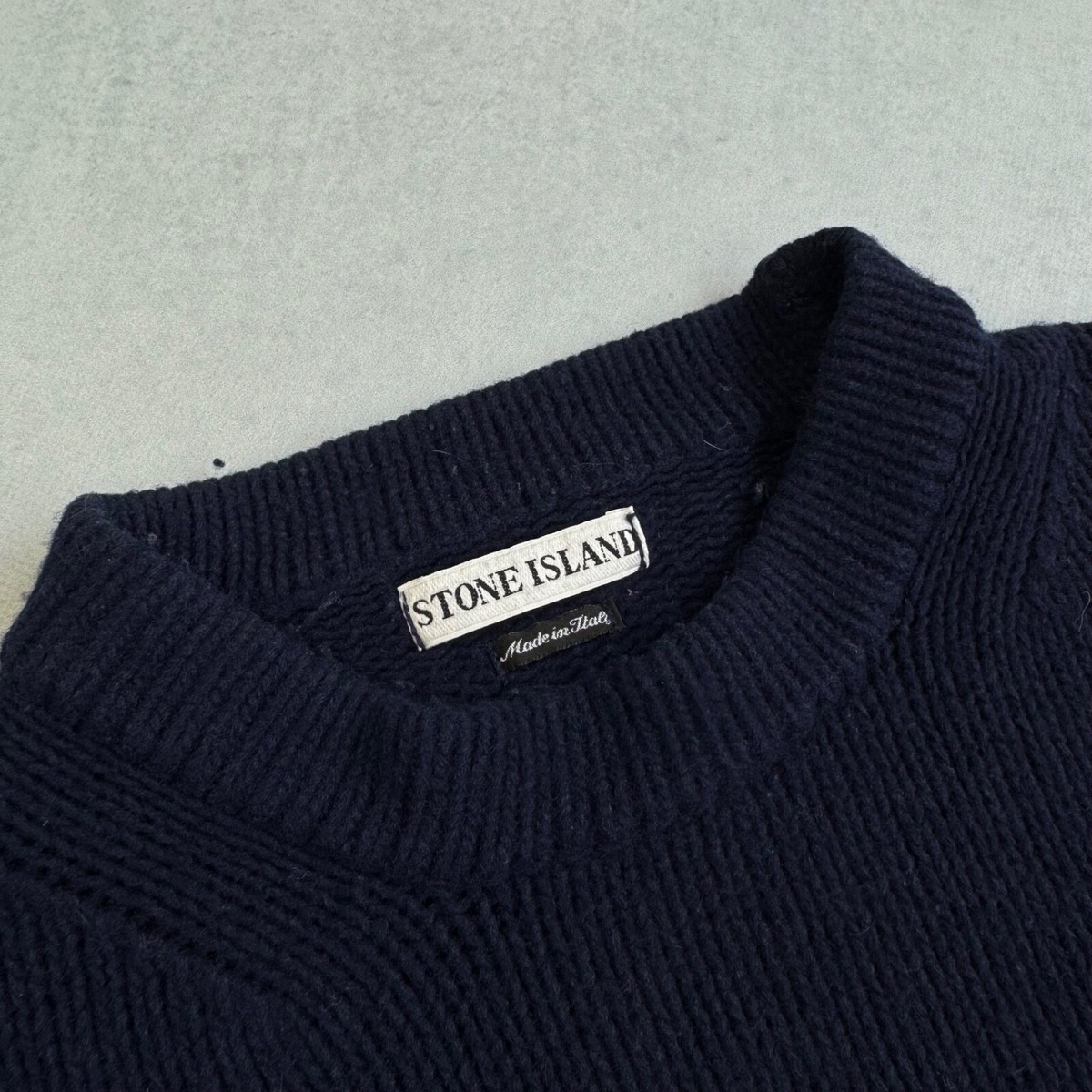 VINTAGE AW 1998 STONE ISLAND HEAVY KNIT LANA WOOL SWEATER MADE IN