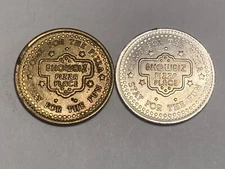 Nickel and Brass Showbiz Pizza Place/Chuck E Cheese Tokens