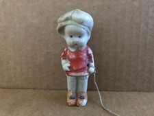 Vintage BISQUE Frozen Charlotte Penny Doll Japan Cute Boy FACIAL EXPRESSION 70