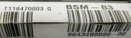 Calculateur BSM B3 Siemens 9643498880 Pour Peugeot / Citroën - Occasion, Fonctionne Parfaitement
