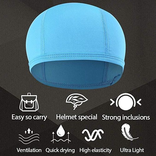 Mens Motorcycle Helmet Liner Moisture Wicking Beanie Cap Hat Chemo Cap Skull Cap - Picture 11 of 19
