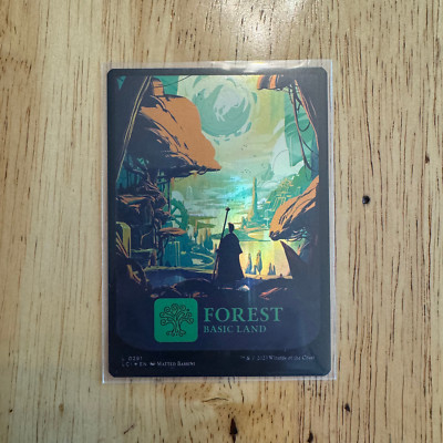 1x (291) Forest - FOIL - FULL ART CORE Land MTG The Lost Caverns of Ixalan NM Ma