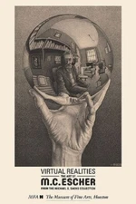 Laminated Hand With Reflection by Escher Surreal Artist Portrait Poster 24x36 In