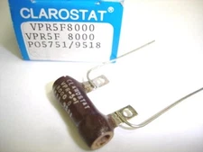Clarostat VPR5F 8000 OHM Wirewound 5 Watt Resistor