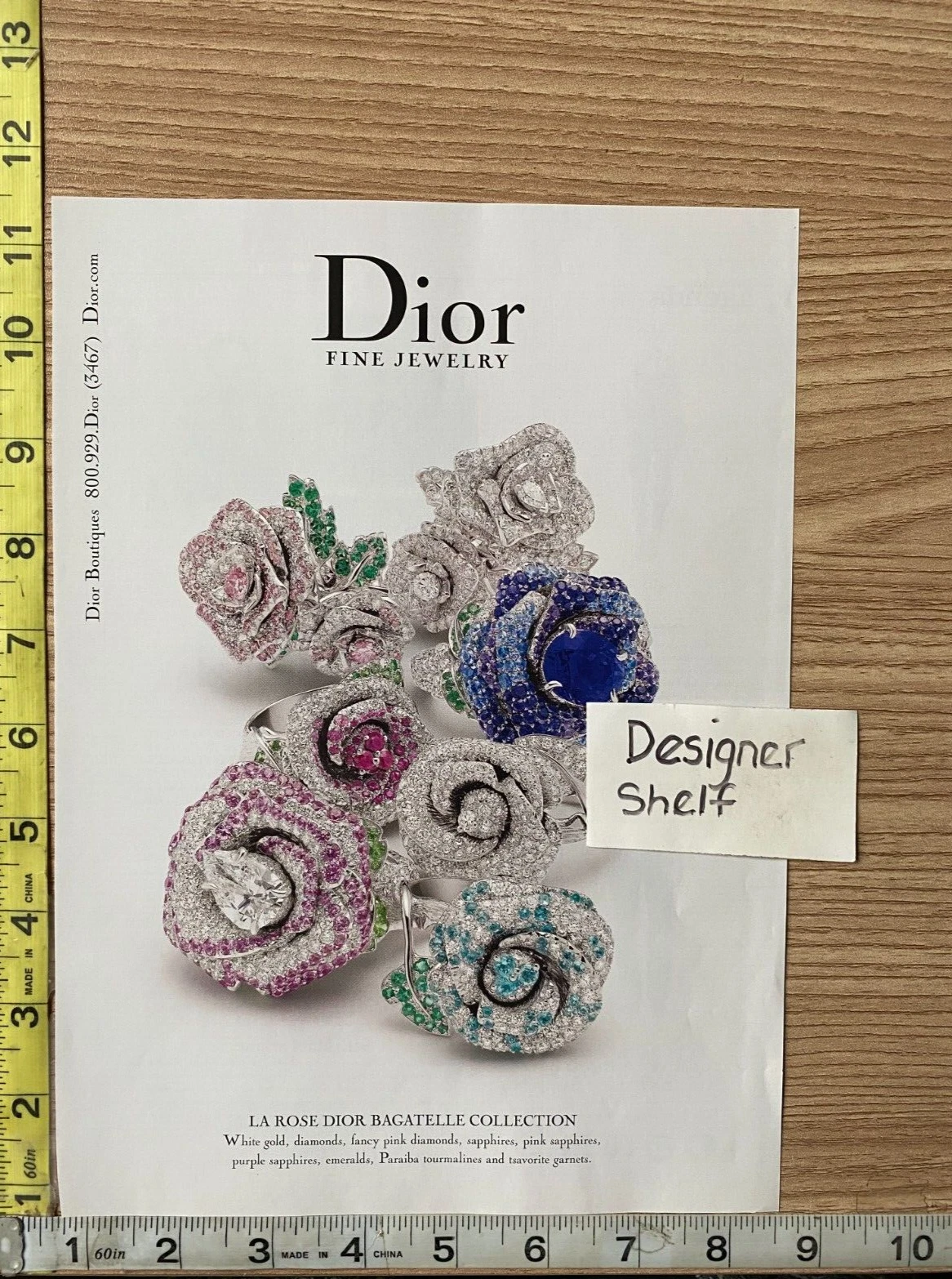 Dior La Rose Bagatell Collection Bagues Bijoux 2014 Magazine Print Publicité
