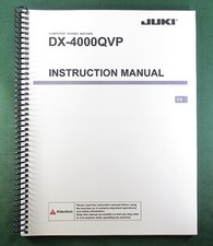 Juki DX-4000QVP Instruction Manual: 136 Pages - Full Color & Protective Covers!