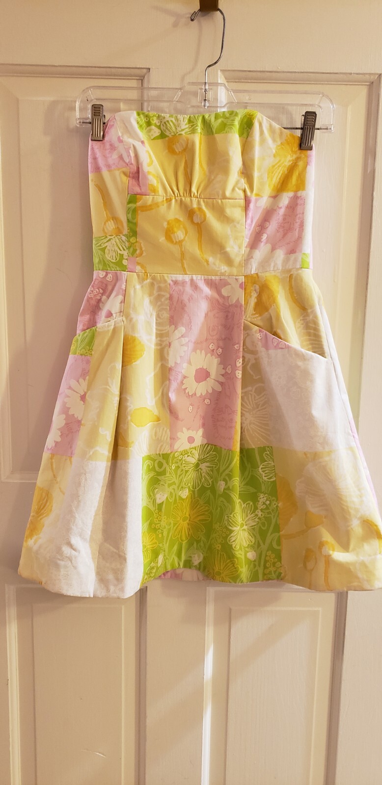 EUC LILLY PULITZER STRAPLESS PATCHWORK BLOSSOM FR… - image 3