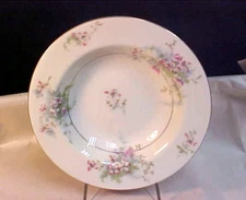 (3) Theodore Haviland New York Limoges Cream Soup Bowl APPLE BLOSSOM Porcelain