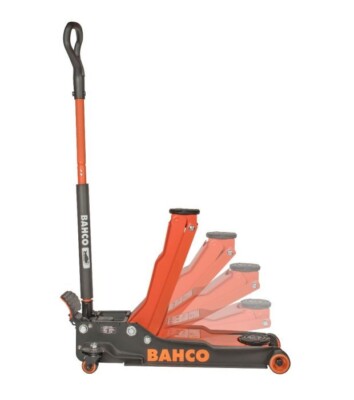 Bahco BH13000 Extra Compact Trolley Jack - 3 Ton Capacity, Low 90mm Height, Dual Piston