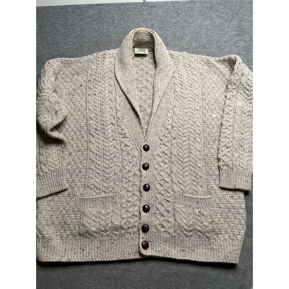 Carraig Donn Irish Aran Cable Knit Wool Cardigan Sweater Carraig Donn Irish Aran Cable Knit Wool Cardigan Sweater
