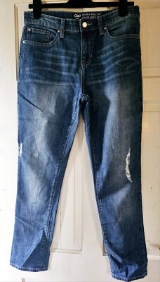 GAP Skinny Roll Up Coupe Moulante UK 10R distressed look