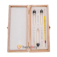 Alcohol Hydrometer 0-100% Accurate Meters For Whiskey Moonshine Distill Test Jar