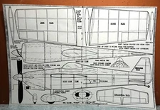 OWL RACER "POGO" MONOPLANE BALSA FREE FLIGHT MODEL AIRPLANE PLANS 13" WINGSPAN