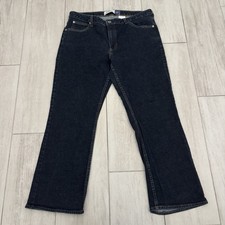 Gap Jeans Womens 14 Ankle Boot Cut Mid Rise Dark Wash Stretch USA Made Vintage