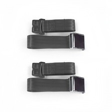 1968 - 1970 Airplane 2pt Charcoal Lap Bucket Seat Belt Kit - Pair