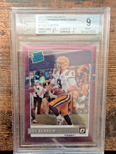 Joe Burrow Chronicles Draft Picks Optic Rated Rookie Purple /99 BGS 9 LSU No. 1