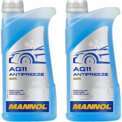 2 LITER MANNOL AG11 BLAU bis -40°C KÜHLERFROSTSCHUTZ KÜHLMITTEL