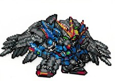 Handmade Chibi Wing Zero Gundam Perler Bead Pixel Art Mobile Suit Gundam Mecha