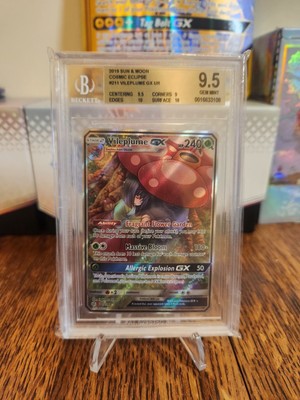 Vileplume GX (Full Art) 211/236 Sm-Cosmic Eclipse Holo Beckett 9.5