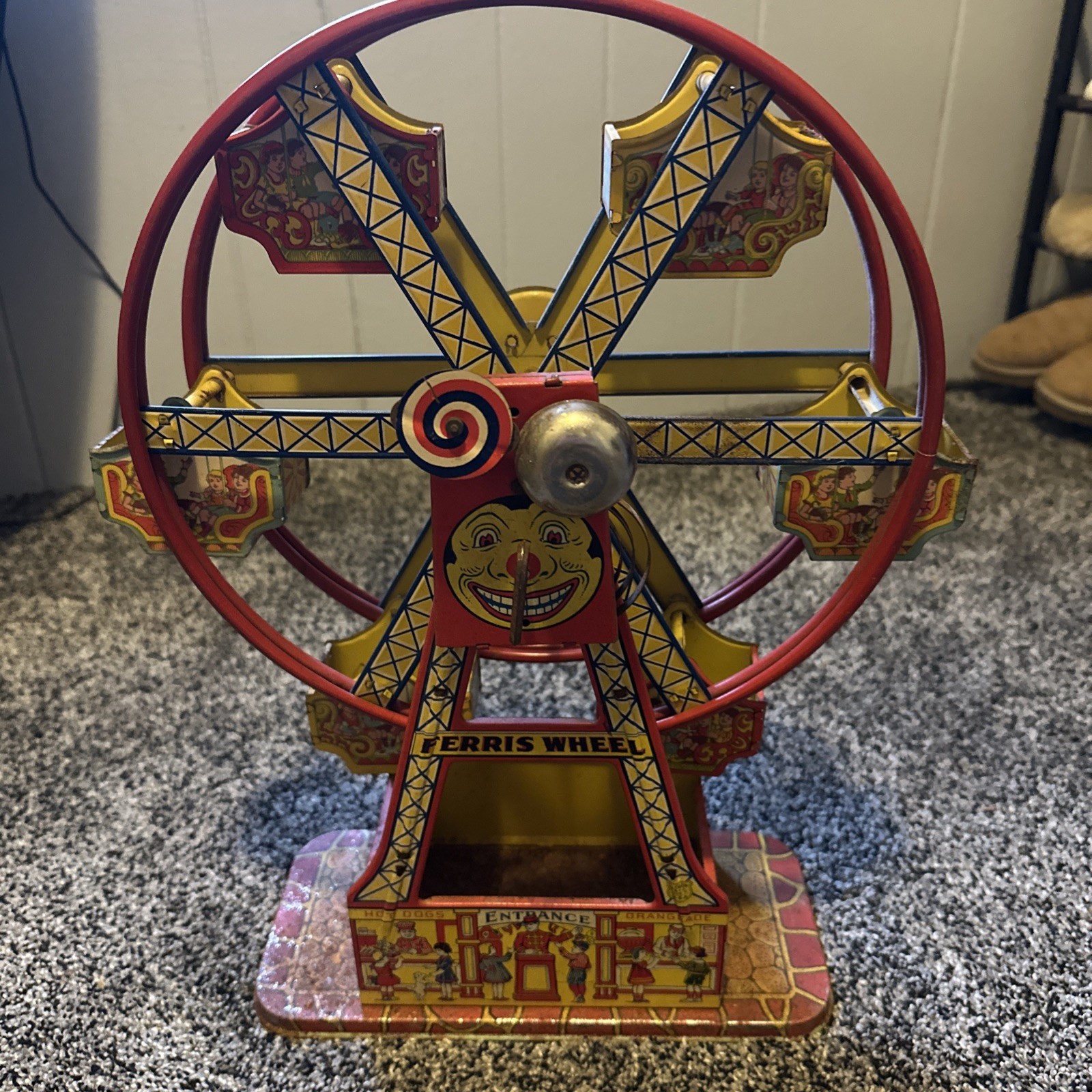 Vintage J. Chein Hercules Ferris Wheel - WIND UP NOT WORKING  GREAT CONDITION