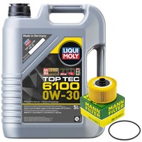MotoröL Set 0W-30 Liqui Moly 5 Liter + ÖLfilter FüR Mercedes CLA B-Klasse GLA