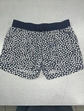 Faded Glory Size Large 10-12 Girls Blue Floral Shorts
