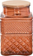 Square Glass Jar, 61 Fl oz Candy Jar with Lid, Glass Food Storage Containers for