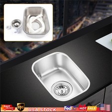 Small Stainless Steel Narrow Rectangle Undermount Sink Compact Bar Sink Kitchen