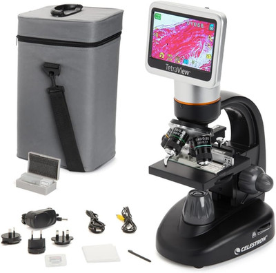   Tetraview LCD Digital Microscope   Biological Microscope with a Built-In 5MP D