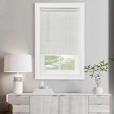 ✅ NEW- Cordless Mini Blind 26"x64" 1" Slat Pearl White Horizontal Window Coverin