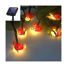 Solar Ladybugs Fairy String Lights,21Ft 30 LEDs Solar Powered Best ... Fast Ship
