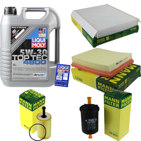 Inspektionskit Filter Liqui Moly ÖL 5L 5W-30 FüR CitroëN Xsara Picasso N68 1.6-image