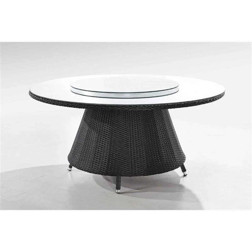 Manhattan Comfort Nightingdale 7-PC Rattan/Fabric Outdoor Dining Set in Orange - Image 3 of 4