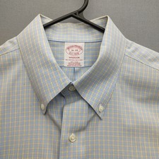 Brooks Brothers Madison Supima Cotton Non Iron Graph Check Button Shirt 16-34