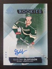 Gustav Olofsson 2015-16 Upper Deck Sp Game Used Authentic Rookies Signature Card