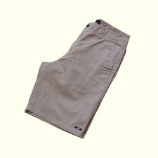 OAKLEY SOFTWEAR VTG Y2K RETRO EMBROIDERED SURF KHAKI VTG 11" SHORTS 2013 SZ 34