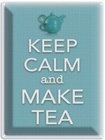 Blechschild 40X30 Cm Keep Calm And Make Tea Deko Geschenk Metall Schild