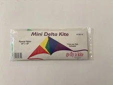 Vintage 1997 Go Fly A Kite Mini Delta Ripstop Nylon Small 20” X 10”18310 Unused