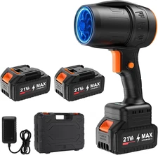 Cordless Mini Leaf Blower with Batteries & Charger - Lightweight & Portable