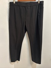Susan Graver PL Weekend Black Ankle Pants Premium Stretch Slim-Leg Mint 