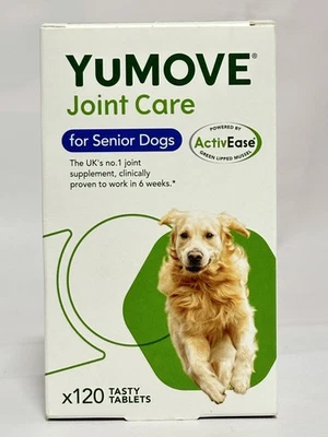 LINTBELLS|YUMOVE YuMOVE Senior Dog Joint Supplement – 120 Tablets | Glucosamine | BBE 31/10/2025