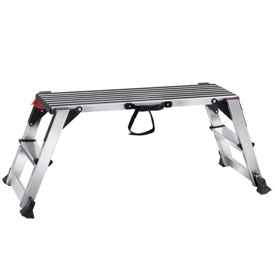 Uimoso Aluminum Folding Work Platform Drywall Ladder 660lbs Non-slip Bench