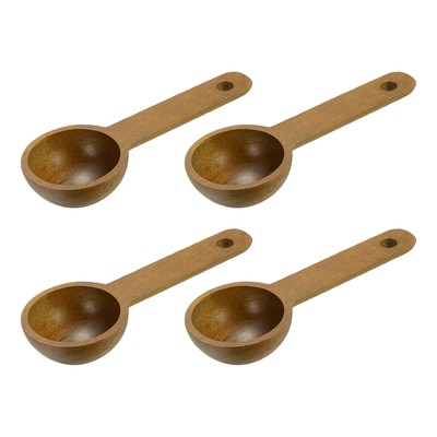 4 Stück Kaffeelöffel, 15 ml Holz Tafellöffel Teemesslöffel, Walnuss
